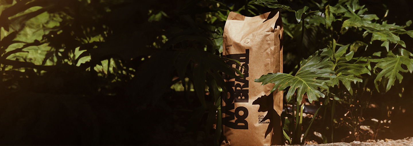 Plantação e processo do café Mokai